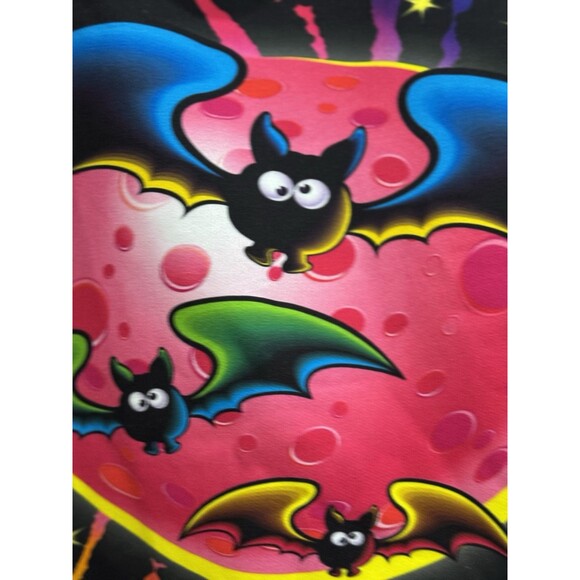 Lisa Frank Sweatshirt Womens Sz M Lisa Freak Full Moon Tie Dye Crewneck Cropped - Picture 5 of 7